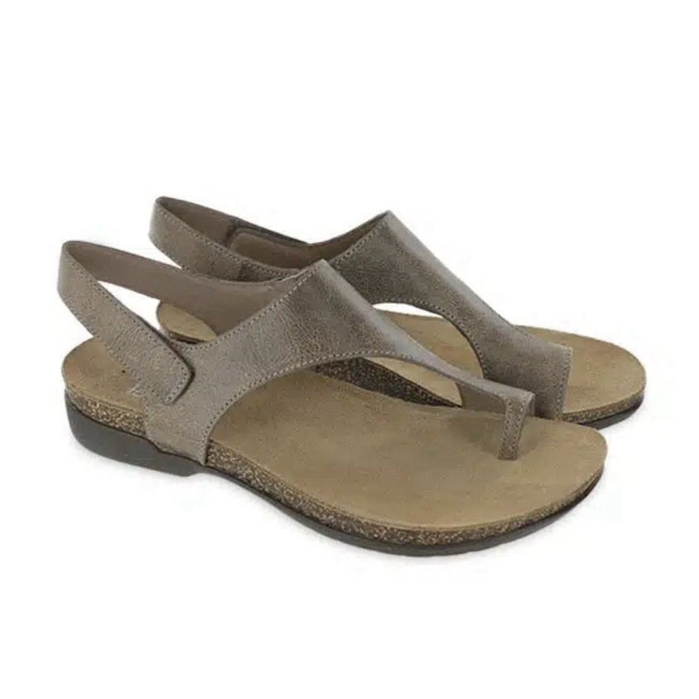Dansko Reece Toe‎ Loop Sandals Brown Slingback Leather Size 39 US 8.5-9